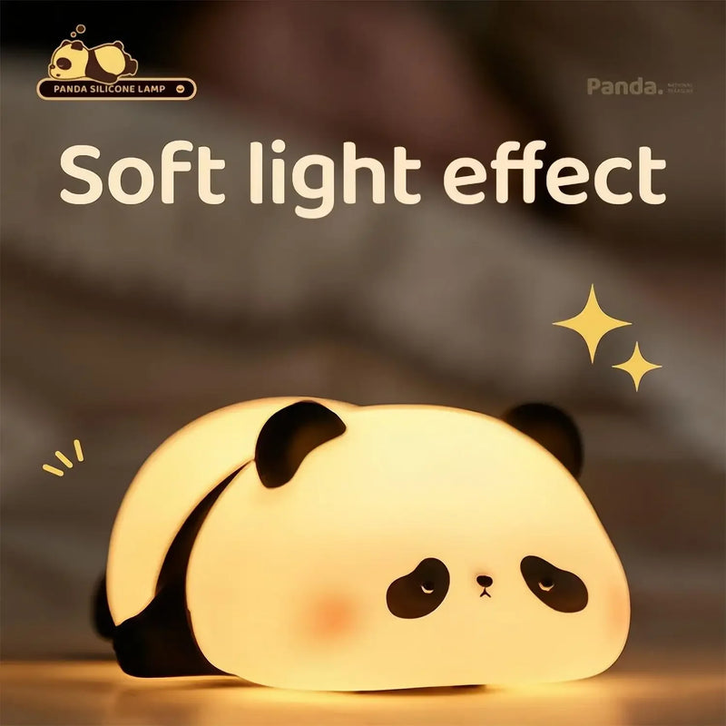 Luzes noturnas led fofas de ovelha, panda, coelho, hipopótamo e porco lâmpada de silicone recarregável usb cronometragem decoração de cabeceira crianças bebê luz noturna presente de aniversário